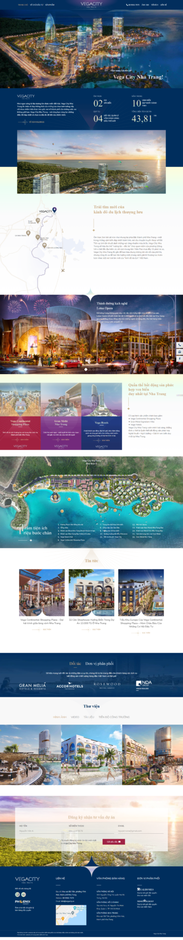 Mẫu website bất động sản Vegacity Nha Trang