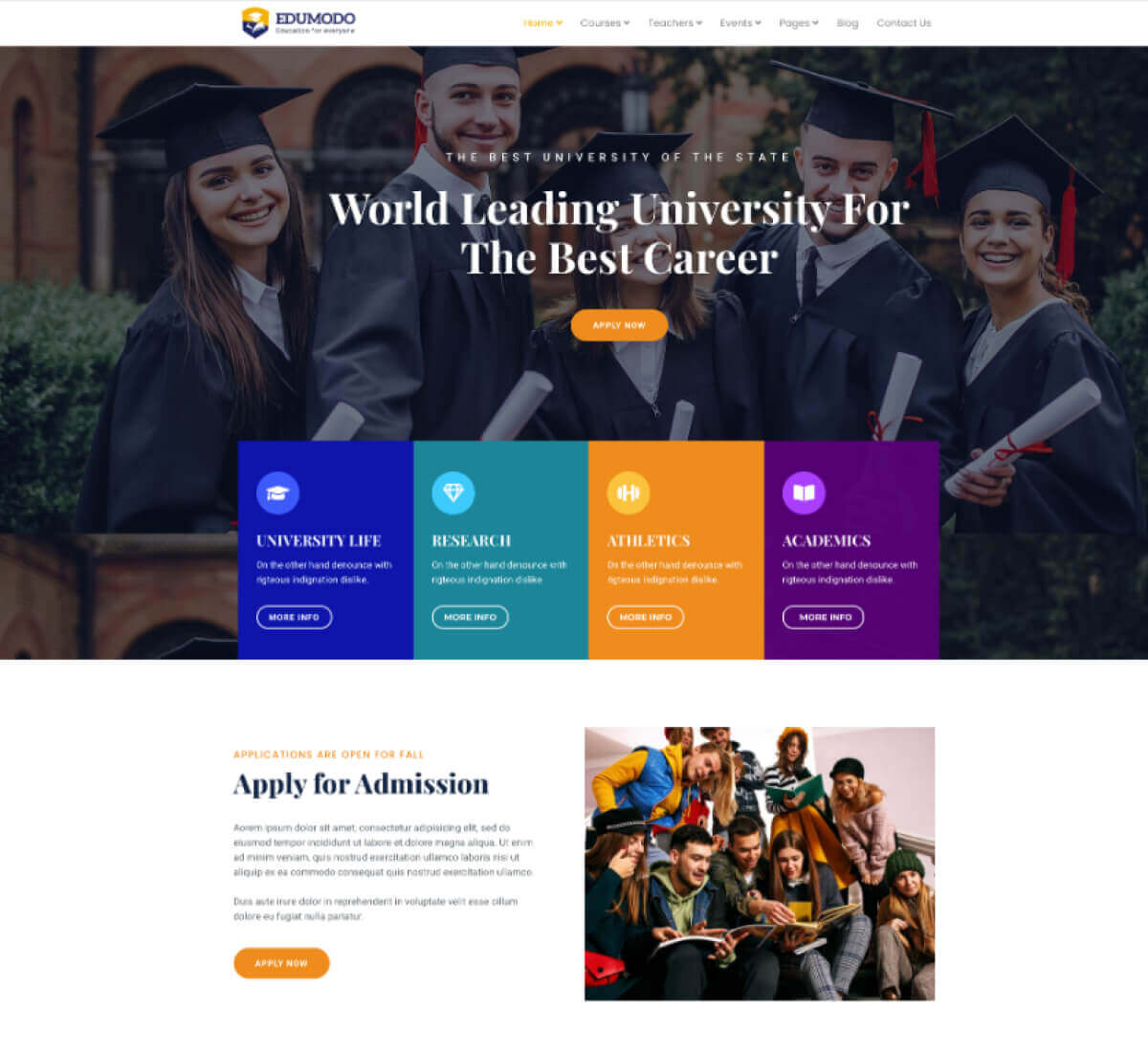 Mẫu website Edumodo đào tạo giáo dục