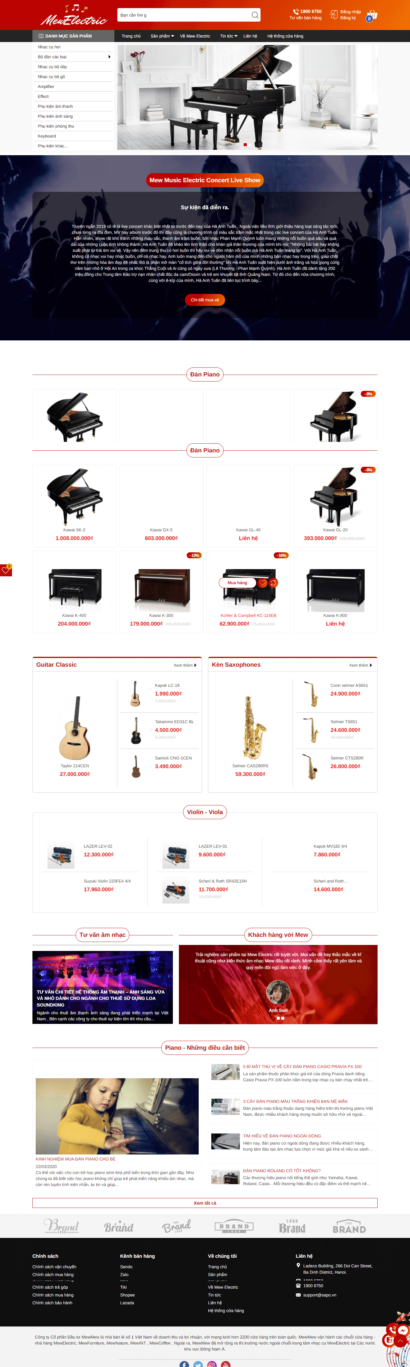 Mẫu website bán hàng Mew Electric