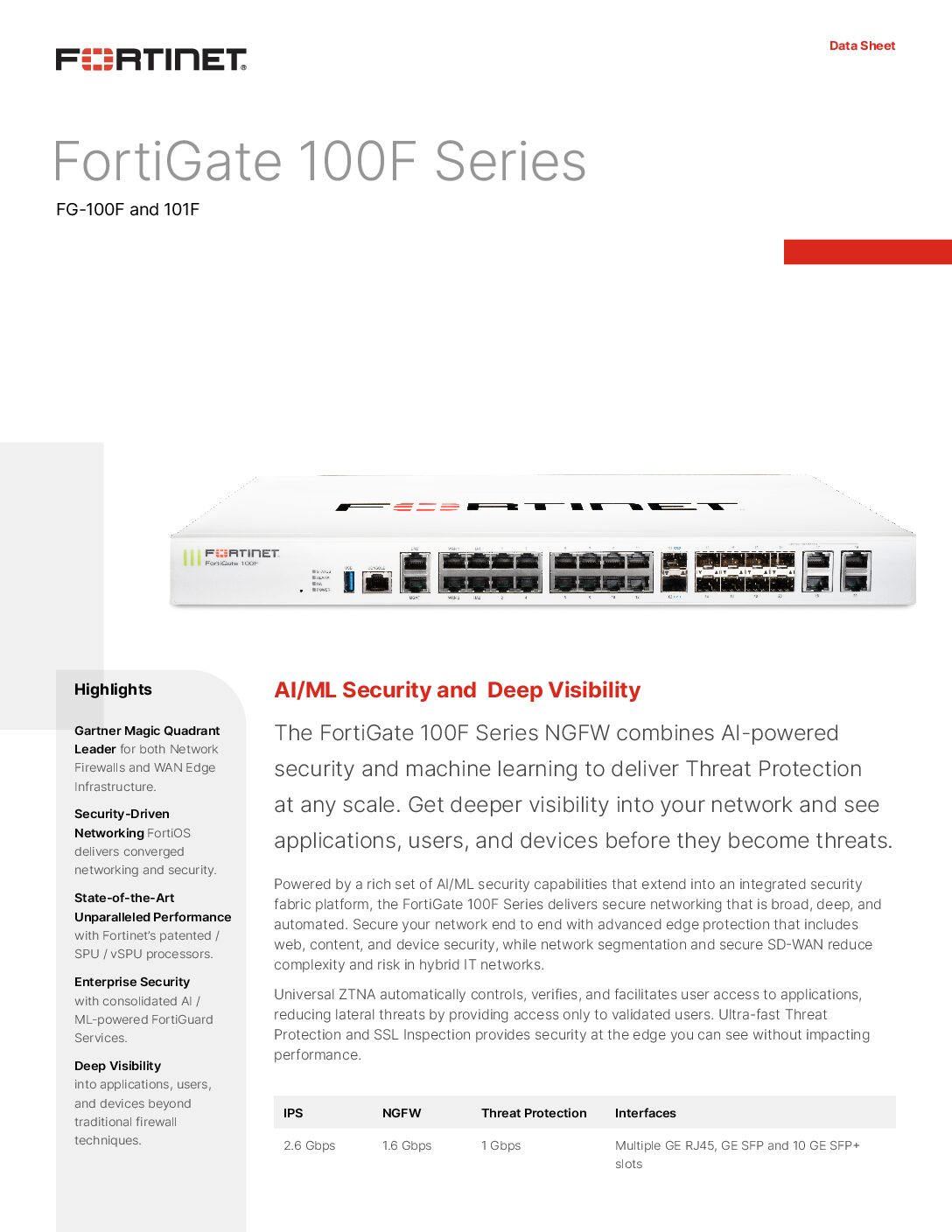 Firewall Fortinet FortiGate 100F (FG-100F-BDL-950-12), Thiết bị tường lửa cho văn phòng doanh nghiệp 150 người dùng - Ảnh 4