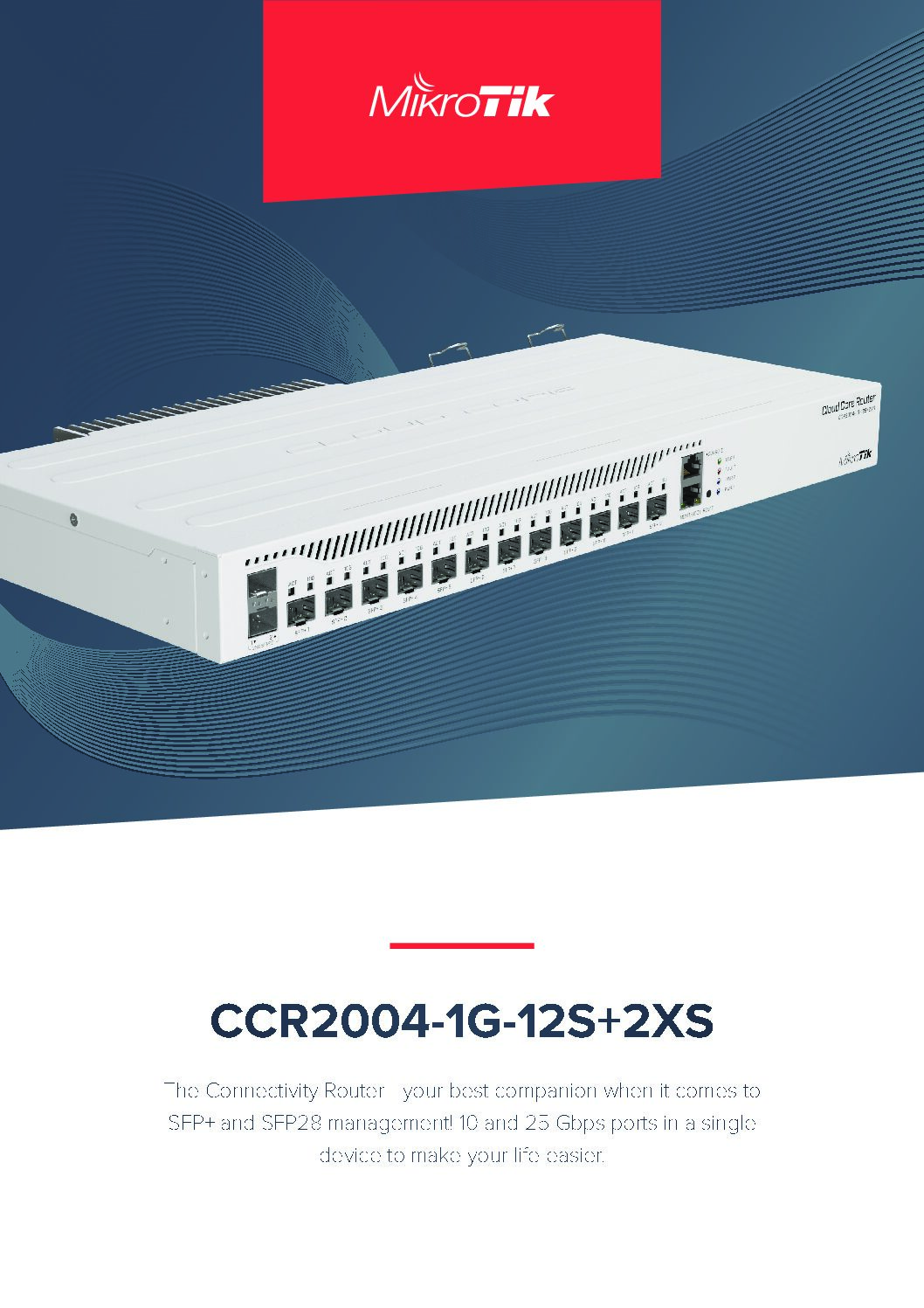 MikroTik CCR2004-1G-12S+2XS, Thiết bị cân bằng tải Router chịu tải 1500 user - Ảnh 6